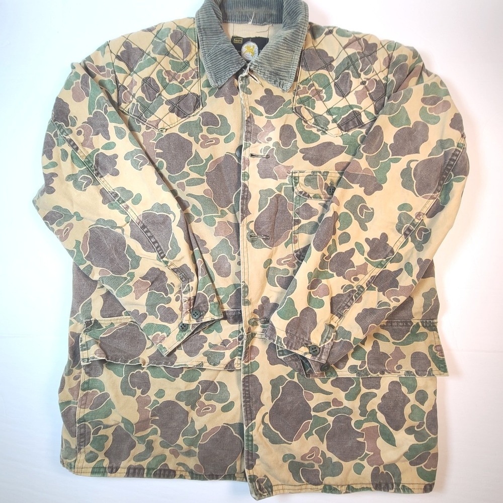 Vintage Sears Roebuck Field Tested Hunting Jacket 60s 70s‎ Camo Canvas USA